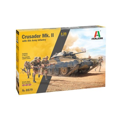 Crusader Mk. II with 8th Army Infantry - 1/35 SCALE - ITALERI